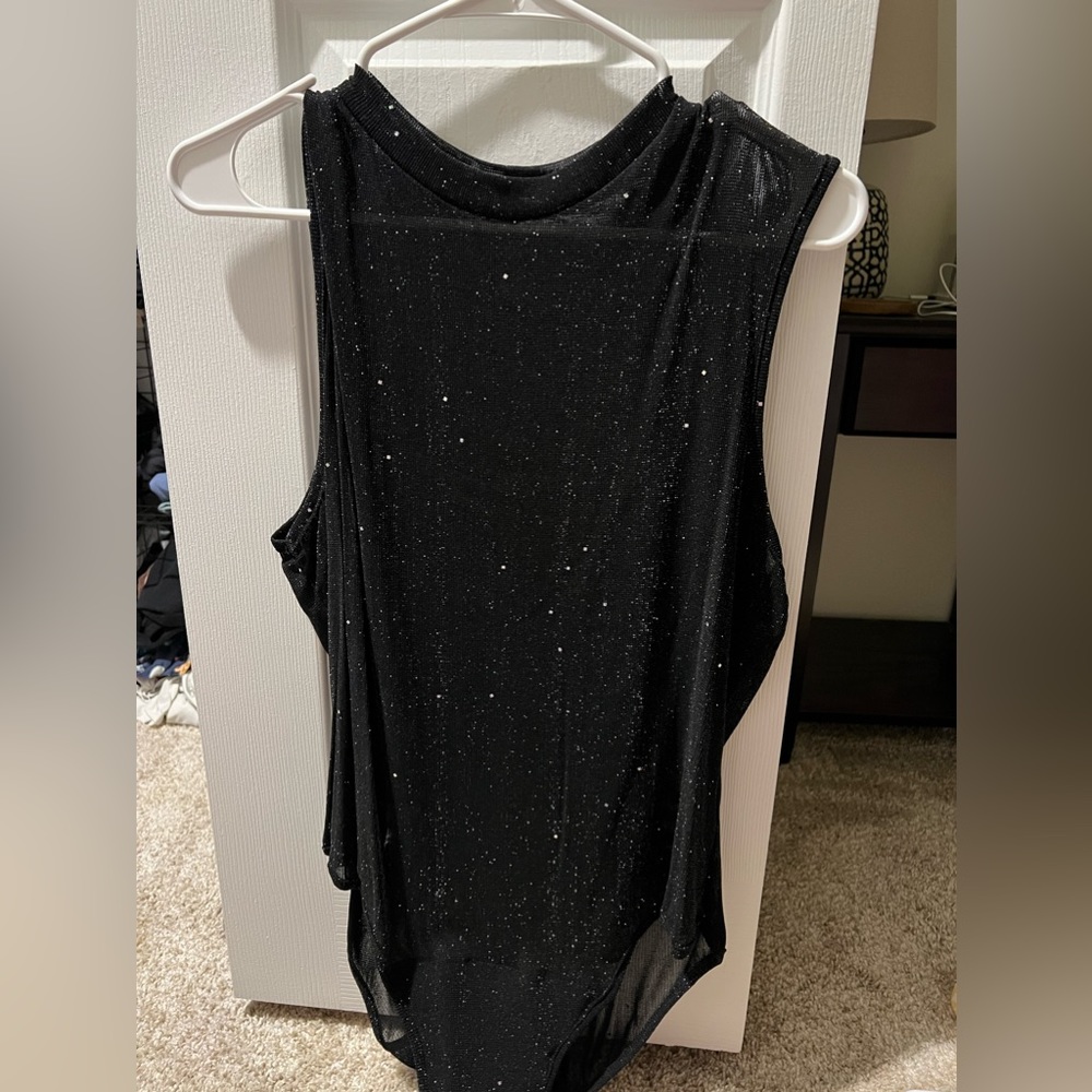 sheer sparkle bodysuit